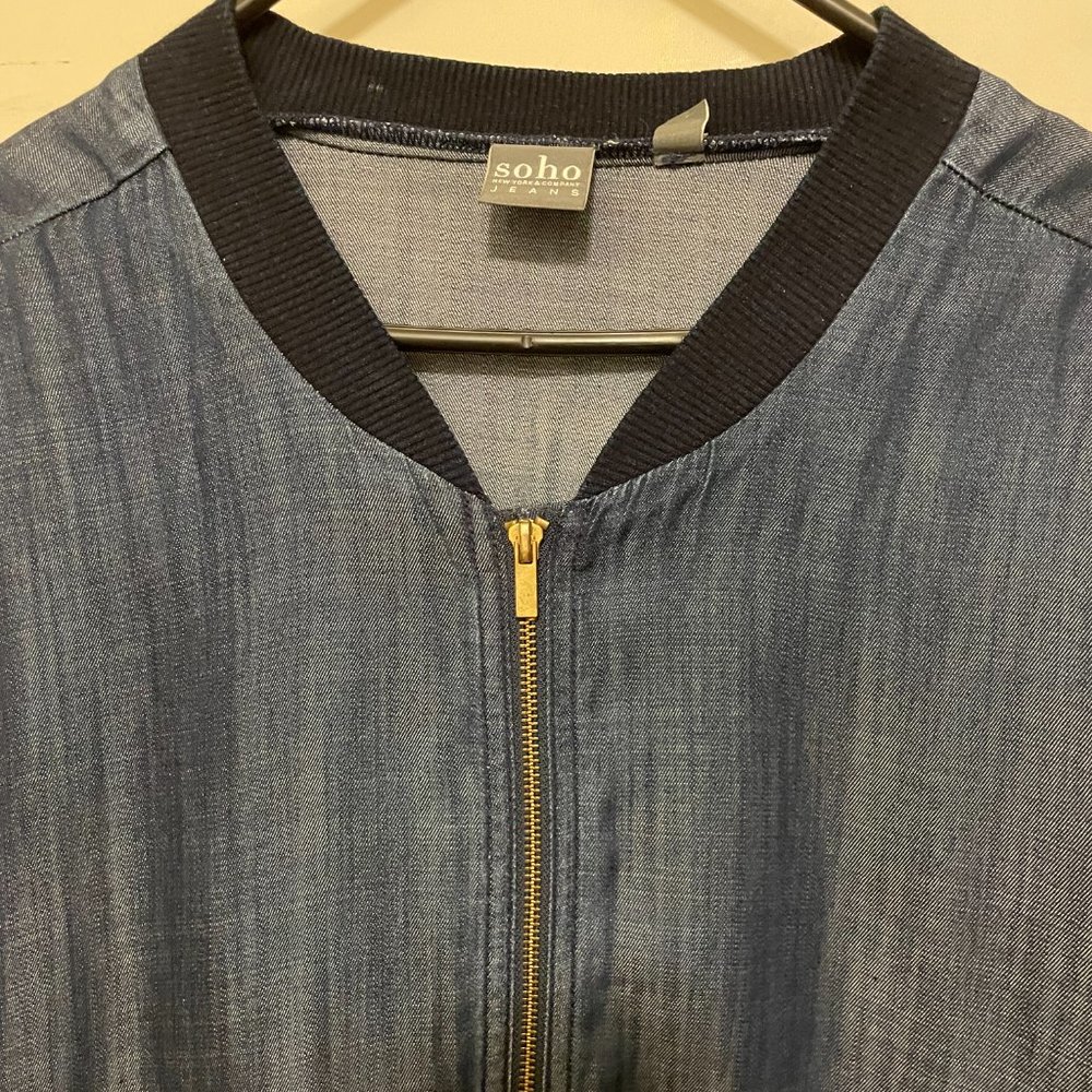 Women's New York & Company Soho Zippered Flight Jacket - Size XXL - Picture 2 of 7